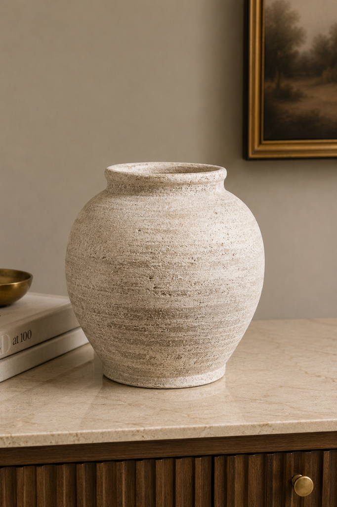 Textured neutral ceramic vase – Amazon home decor find